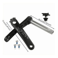 Aluminum Alloy Wide-Tire Bike Crankset Threaded Bolt Holes Winter Bike Crankset Included Bolts