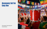 Cheering Drum, World Championship Fan Snare Drum, Sports Event Support Drum, Marching Drum with Drumsticks & Strap, Multiple Colors