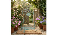 Wrought-Iron Flower Stand Antique Blue Welcome Flower Stand Hanging Plaque Home Decor