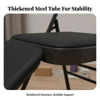 Foldable Design Iyengar Mind-Body Practice Chair Multi-Functional Iyengar Auxiliary Chair Heavy-Duty Mind-Body Practice Inversion Bench Sturdy Steel Frame for Beginners, Professionals, Home Gym