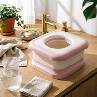 Squat Toilet Converter Seat Portable Bathroom Aid Easy to Clean for Elderly