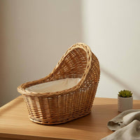 Wicker Woven Pet Bed Creative Design Woven Animal Basket Cozy & Comfortable Infant Basket Photography Prop for Nursery