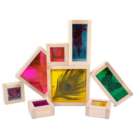 8-Piece Wooden Treasure Building Blocks Educational Toy for Kids