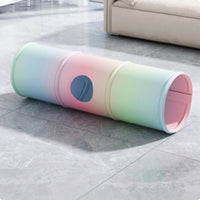 Cat Tunnel Mat Foldable Feline Play Tunnel with Mat Soft for Apartments