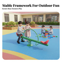 2-Person coil Teeter-Totter Double Seat Design Balancing seesaw Promotes Balance and Coordination Outdoor Play Equipment for Playground, recreational area, Lawn