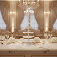 Multi-Tier Cake Stand Cake Stand with Plates White Serving Platter for Weddings