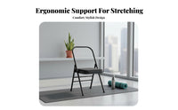 Multi-Functional Iyengar Mind-Body Practice Chair Supports Backbends Iyengar Auxiliary Chair Foldable Mind-Body Practice Inversion Stool Non-Slip Feet for Beginners, Seniors