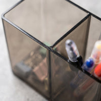 Clear Acrylic Pen Organiser and Brush Holder, Multi Compartment Desk Organizer, Desktop Storage for Organization
