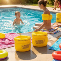 Thickened Arm Bands with Pump Portable Arm Floaties with Inflator Long-Lasting Water Wings Comfortable for Swimmers