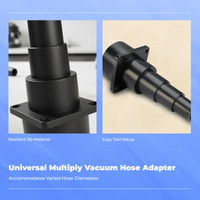 Vacuum Hose Reducer Adapter Multi-Size Compatibility Appliance Part 5 Step Design Universal Fit for Adults, Home, Garage, Office