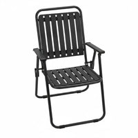 Armrests Camping Folding Chair Lightweight Folding Armchair Water-Resistant Outdoor Seating for Balcony