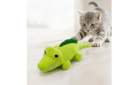 Stuffed Cat Toy Batterybattery-Less Stuffed Crocodile Wind-up Toy Moving Interactive for Cats, Indoor Play