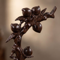 Ebony Wood Jewelry Display Stand for Necklaces and Pendants