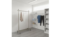Movable Single Rod Clothing Rack Heavy Duty Freestanding Clothes Stand Stable Design Household Storage Rust-Proof for Entryway