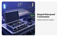 Wireless Audio Device Protective Case Shockproof Safeguarding Case with Foam Insert Locking Foam Briefcase Shock & Collision