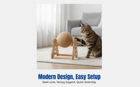 Upright Sisal Cat Scratching Ball, Rolling Cat Toy, Wear-Resistant, Anti-Shedding, Nail Grinding