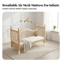 Wooden Bedside Cradle Solid Beech Wood Attached Infant Bed Liftable Guardrail Sleeping Infant Crib for Newborns, Young Children, Nighttime Feedings