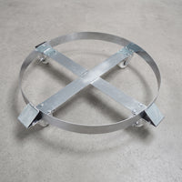 Drum Trolley with Casters Drum Cart with Swivel Casters Galvanized Barrel Mover for Warehouses, Workshops