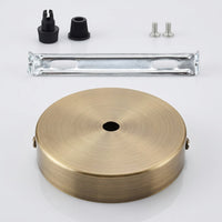 Ceiling Light Fittings with Metal Ceiling Rose, Pendant Light Fitting for Home Office or Living Room, 10cm Diameter Rose or Bronze Finish
