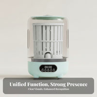 Compact Washer Transparent Cover Portable Laundry Appliance Touch Buttons Compact Laundry Machine