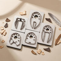 5 Pieces Leather Keychain Die  Set Crisp-Cut Leather Keychain Cutting Die Set for DIY Crafts