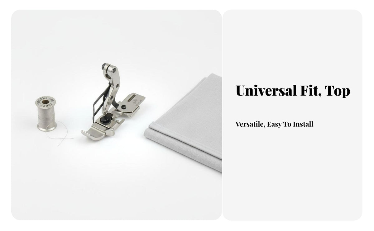 Grooved Overlock Presser Foot Accurate Cord Guide Serger Cording Foot and Wear-Resistant for Garment Making, Upholstery