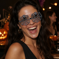 Halloween Spiderweb Skeleton Novelty Glasses for Party Cosplay Decoration