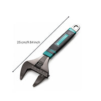 Adjustable Wrench Thickened Adjustable Spanner Wrench with Hanging Hole Wide-Opening Tool Heavy-Duty for DIYers, Workshop