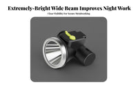 Welding Helmet Light Three-Mode Headgear Lighting Attachment Light Attachment Hands Helmet Flashlight with Holder for Mechanics, Inspections