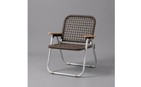 Folding Lounge Chair Low-Profile Folding Rope Chair Travel-Friendly Furniture for  , Backyard, Camping