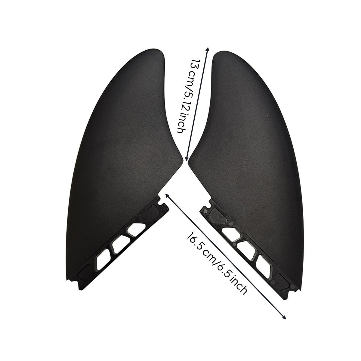 Black Surfboard Tail Fin Streamlined Nylon Fiberglass Fin Plastic Board Accessory