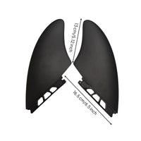 Black Surfboard Tail Fin Streamlined Nylon Fiberglass Fin Plastic Board Accessory