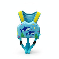 Crotch Strap Swim Flotation Vest Buckle Closures for Swimming, Water Play