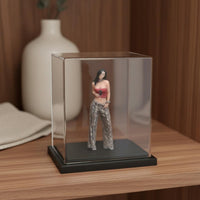 3D Printed 1/64 Female Figurine Compact Size Street People Model Resin Material