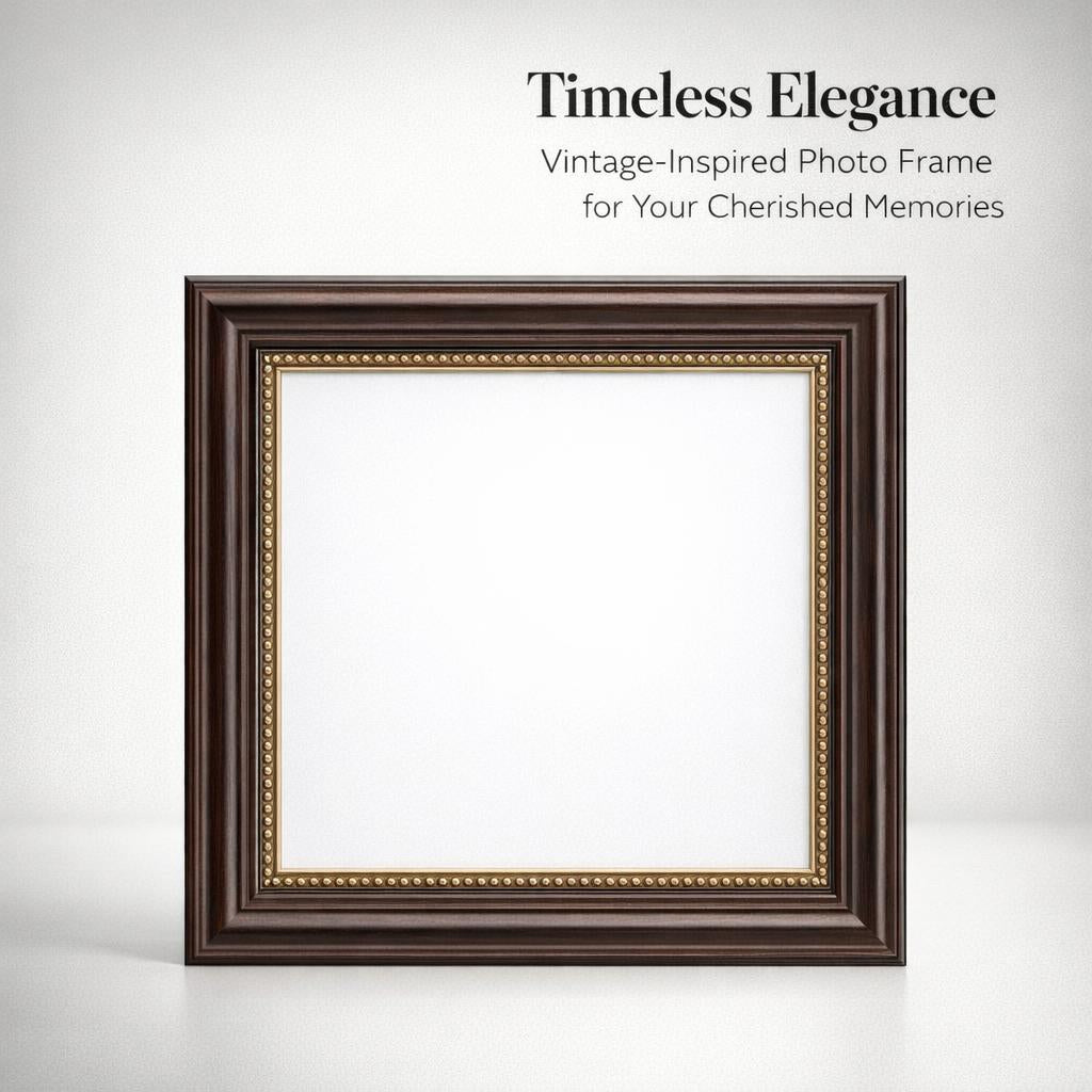 Resin Picture Frame, Minimalist Modern Wall Mount Photo Frame, Rectangle Empty Frame for Home Decor, 50x75cm Outer Size, Antique Look Display Frame