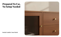 Space-Saving Low-Profile TV Stand Century-Century Modern Design Media Console Stable Construction Entertainment Center Cable Management for Apartment Dwellers, Homeowners, Families, Living Room, Bedroom