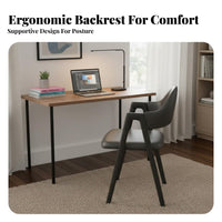 Modern Design Angular-Frame Armchair Comfortable Cushion Dining Chair Ergonomic Design Household Furniture Easy to Clean for Cafe Owners, Interior Designers, Restaurant, Home Office, Living Room, Reading Nook