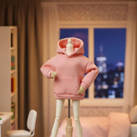 1/6 Scale Hoodie Drop Shoulder Scale Model Hoodie Loose Fit Action Figure Clothes for Hobbyists, Toy Photography