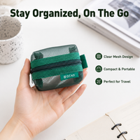 Mesh Storage Pouch, Digital Accessories Zip Pouch for Power Adapter & Cables, Fine Mesh Travel Cable Organiser
