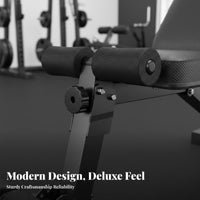 High-Density Foam Padding Adjustable Weight Bench Heavy Duty Sit up Bench Anti-Slip Fitness Equipment Sweatproof for Home Gym Users, Weightlifters, Bodybuilders, Abdominal Exercise, Weightlifting