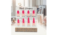 Rhinestone Nail Shape Chart Printed Acrylic Nail Display Stand Decorative Clear Acrylic Display for Manicurists