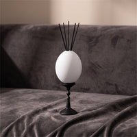 Egg Ornament with Stand Modern Resin Egg Sculpture Artistic for Entryway