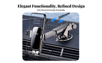 Suction Disc Car Ph Single Holder Anti-Movement Air Vent Ph Single Mount Multi-Functional Stable Grip for Commuters, Windshield