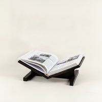 Tabletop Display Rack Solid Wooden Book Stand Angled Magazine Stand for Students, Readers, Desk, Study Room, Reading Corner