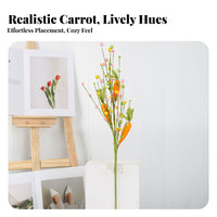 Easter Carrot Pick Realistic Design Artificial Carrot pick for DIY Parents, Vase Filler, Table Centerpiece, Photography Prop