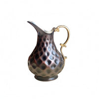 Flared Spout Copper Pitcher Curved Handle Copper Tea Pot Polished Metal Pitcher Imported
