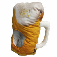 Soft Beer Head Headpiece Photo Prop Soft Beer Stein Headgear Realistic Print Novelty Headwear for Parties, Ale Festivity, Halloween