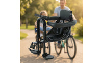 Child Bike Seat Secure Child Cycle Seat with Harness Padded Compact for Toddlers, Family Rides, Outdoor Cycling