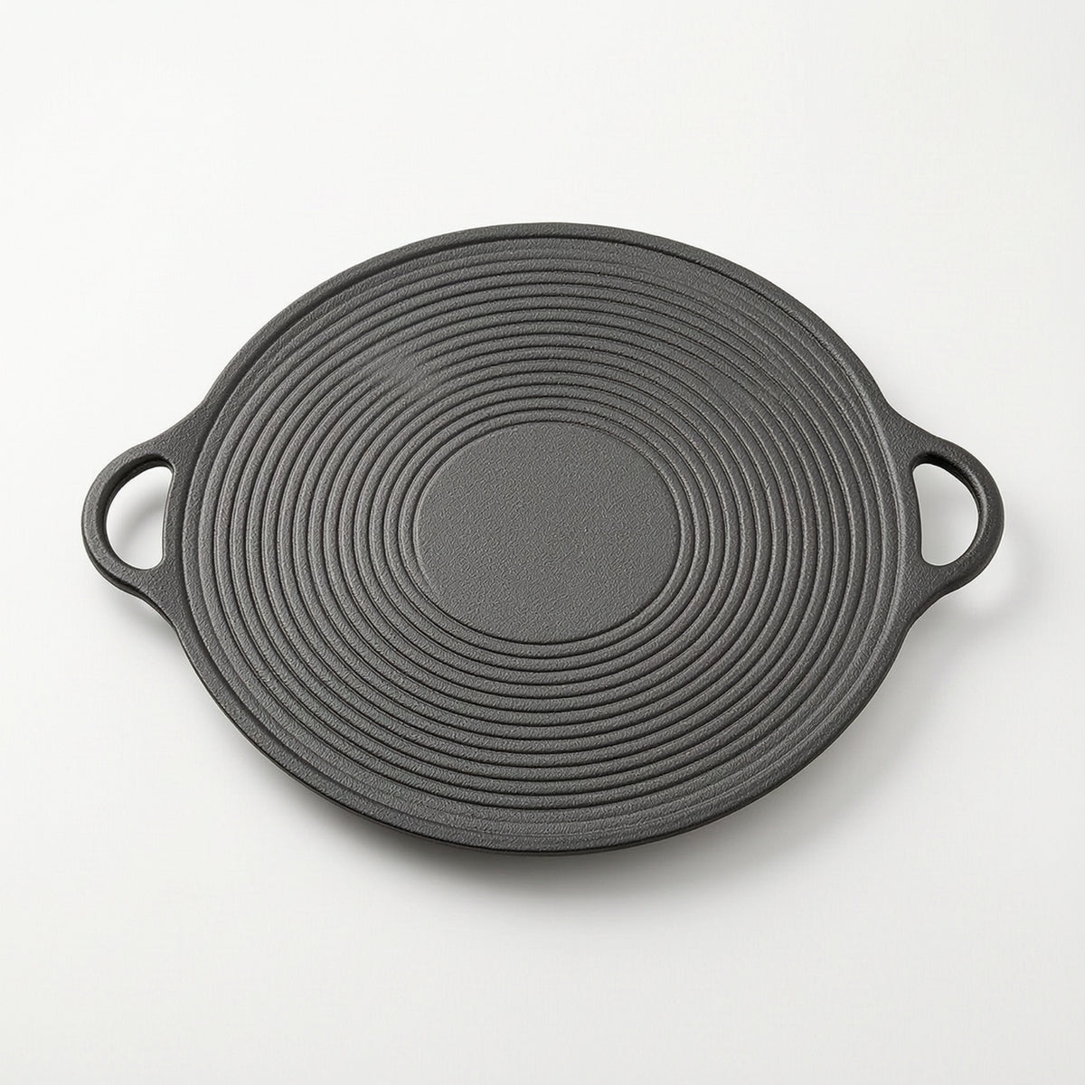 Korean BBQ Grill Pan Ridged Korean Grill Pan Round for Home Cooks