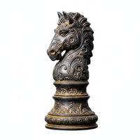 Horse Head Figurine Feng Shui Chinese Horse Sculpture Wealth Luck for Office, Study Room